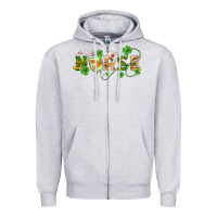 Heather Grey st patricks day nurse Zipper Hoodie - BarkalooDesign