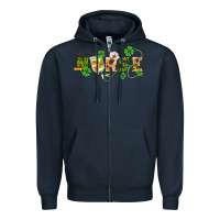 Navy st patricks day nurse Zipper Hoodie - BarkalooDesign