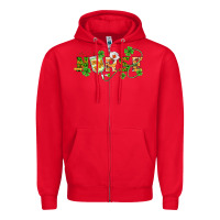 Red st patricks day nurse Zipper Hoodie - BarkalooDesign