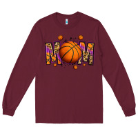Burgundy basketball mom Long Sleeve Tee - Jasminsmagicworld