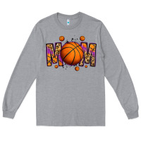 Heather Grey basketball mom Long Sleeve Tee - Jasminsmagicworld