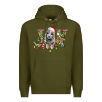 Army Green Russian Blue Cat Joy Premium Hoodie - LillyAllenDesigns