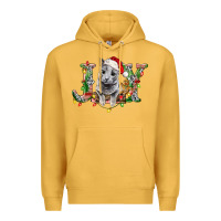Mustard Russian Blue Cat Joy Premium Hoodie - LillyAllenDesigns