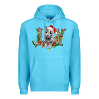 Ocean Blue Russian Blue Cat Joy Premium Hoodie - LillyAllenDesigns