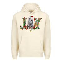 Sandshell Russian Blue Cat Joy Premium Hoodie - LillyAllenDesigns
