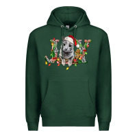 Sports Green Russian Blue Cat Joy Premium Hoodie - LillyAllenDesigns