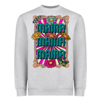 Heather Grey mama mama mama Heavyweight Sweatshirt - CowhideDigitalArt