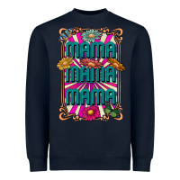 Navy mama mama mama Heavyweight Sweatshirt - CowhideDigitalArt