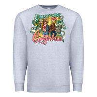 Heather Grey busy doing cowgirl Premium Sweatshirt - NancyCooperArtShop