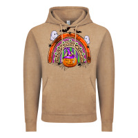 Vintage Coffee halloween rainbow Vintage Hoodie - Zillion Design Studio