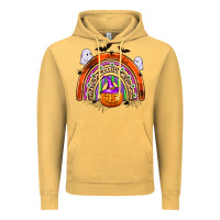 Vintage Mustard halloween rainbow Vintage Hoodie - Zillion Design Studio