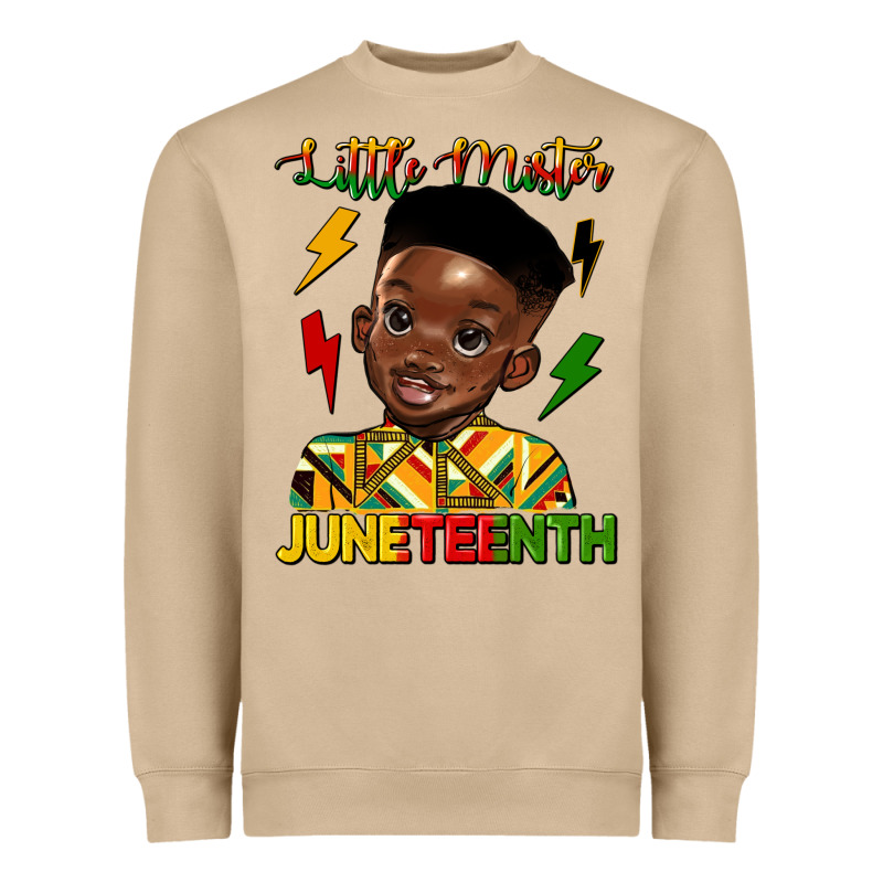 Little Mister Juneteenth Heavyweight Sweatshirt by HRA Design Shop | Teevron