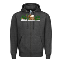 Charcoal Heather Christmas cookie jar Zipper Hoodie - Jasminsmagicworld