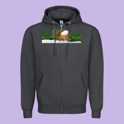 Christmas Cookie Jar Zipper Hoodie Designed By Jasminsmagicworld