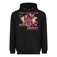 Black whose bed have youre boots been under Heavyweight Hoodie - NancyCooperArtShop