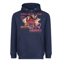 Navy whose bed have youre boots been under Heavyweight Hoodie - NancyCooperArtShop