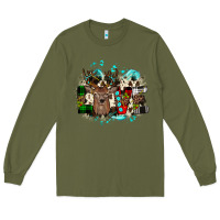 Army Green love wood slice ornament Long Sleeve Tee - JahusDesignShop