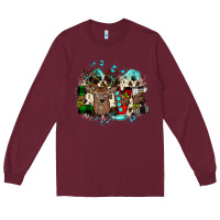Burgundy love wood slice ornament Long Sleeve Tee - JahusDesignShop