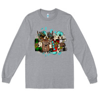 Heather Grey love wood slice ornament Long Sleeve Tee - JahusDesignShop