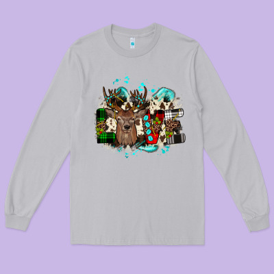 Love Wood Slice Ornament Long Sleeve Tee Designed By Jahusdesignshop