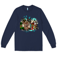 Navy love wood slice ornament Long Sleeve Tee - JahusDesignShop