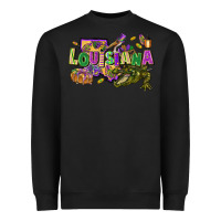 Black louisiana mardi gras Heavyweight Sweatshirt - FaDigitalArtStudio