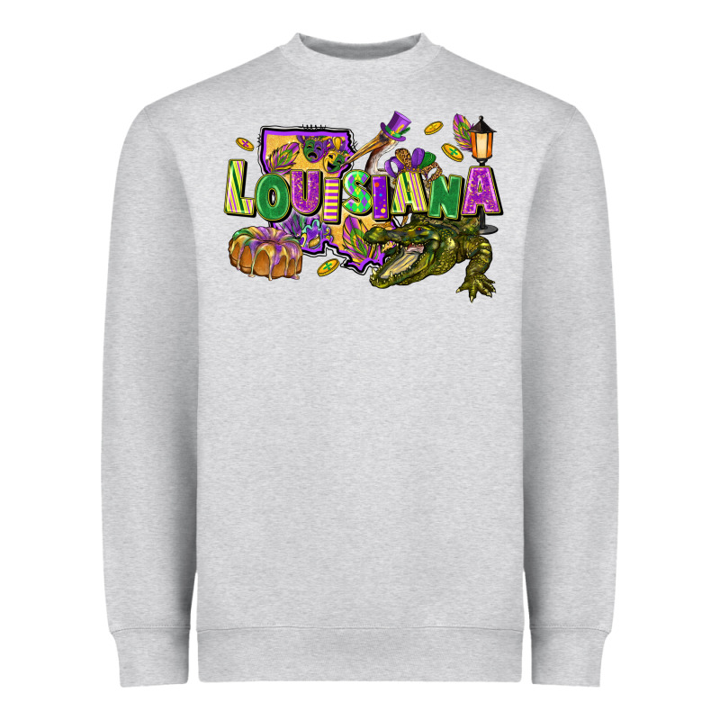 Louisiana Mardi Gras Heavyweight Sweatshirt by FaDigitalArtStudio | Teevron