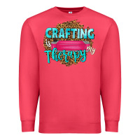 Cardinal crafting is my therapy Premium Sweatshirt - NancyCooperArtShop