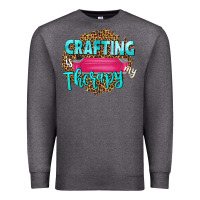 Charcoal Heather crafting is my therapy Premium Sweatshirt - NancyCooperArtShop