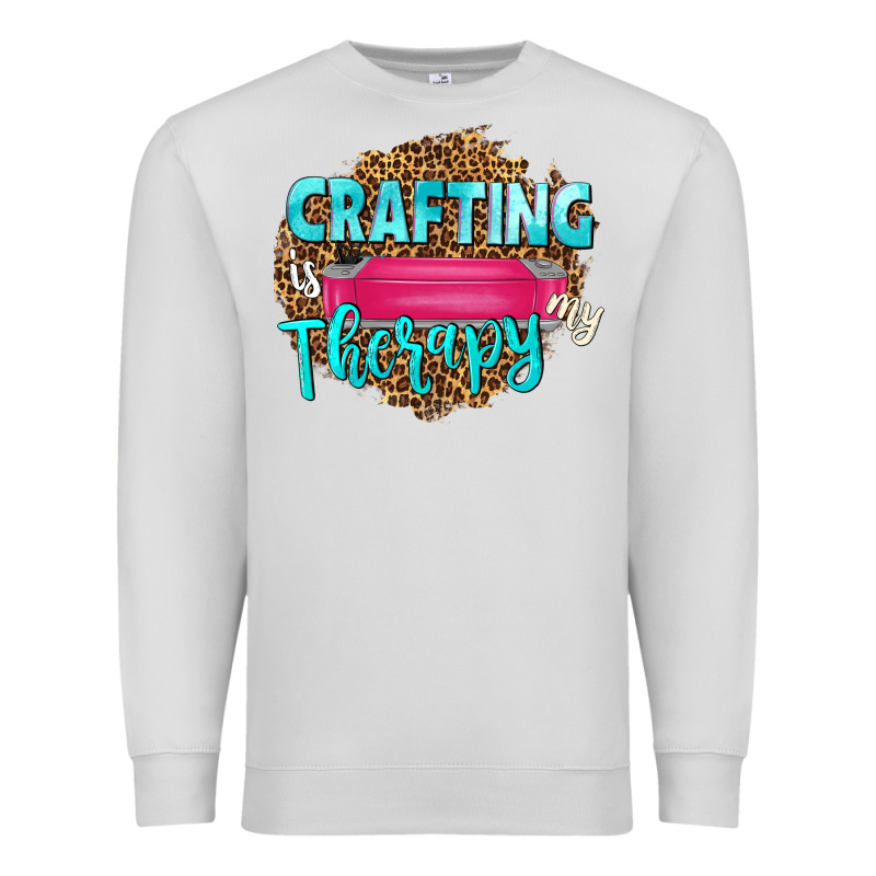 Crafting Is My Therapy Premium Sweatshirt by NancyCooperArtShop | Teevron