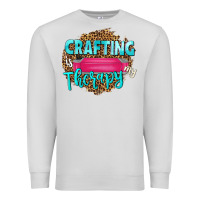 Dove Grey crafting is my therapy Premium Sweatshirt - NancyCooperArtShop