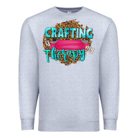 Heather Grey crafting is my therapy Premium Sweatshirt - NancyCooperArtShop