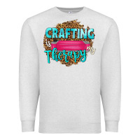 Oatmeal Heather crafting is my therapy Premium Sweatshirt - NancyCooperArtShop