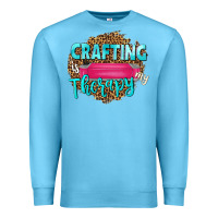 Ocean Blue crafting is my therapy Premium Sweatshirt - NancyCooperArtShop