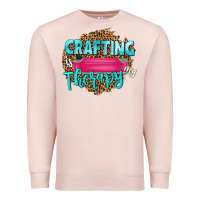 Pale Pink crafting is my therapy Premium Sweatshirt - NancyCooperArtShop