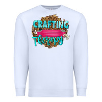 White crafting is my therapy Premium Sweatshirt - NancyCooperArtShop