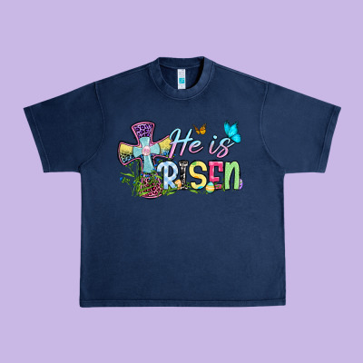 Easter Day He Is Risen Urban Heavy Tee Designed By Oliviacreatesart