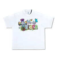 White Easter Day He is risen Urban Heavy Tee - OliviaCreatesArt
