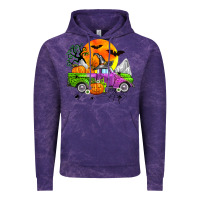Cloud Purple halloween farm truck Vintage Hoodie - Zillion Design Studio