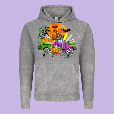 Halloween Farm Truck Vintage Hoodie Designed By Zillion Design Studio