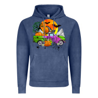 Vintage Denim halloween farm truck Vintage Hoodie - Zillion Design Studio