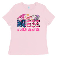 Bubblegum Pink veteran nurse Ladies Tee - AdoDesignShop