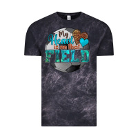 Cloud Black my heart is on that field soccer Vintage Tee - HRA Design Shop