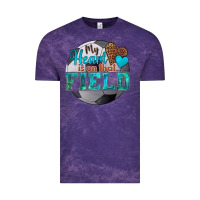 Cloud Purple my heart is on that field soccer Vintage Tee - HRA Design Shop