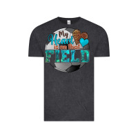 Vintage Black my heart is on that field soccer Vintage Tee - HRA Design Shop