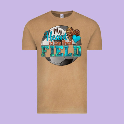 My Heart Is On That Field Soccer Vintage Tee Designed By Hra Design Shop
