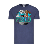 Vintage Denim my heart is on that field soccer Vintage Tee - HRA Design Shop