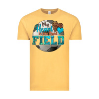 Vintage Mustard my heart is on that field soccer Vintage Tee - HRA Design Shop