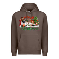 Coffee siamese cat meowy christmas Premium Hoodie - LillyAllenDesigns