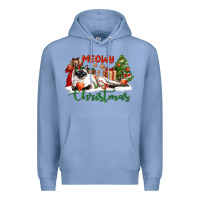 Colony Blue siamese cat meowy christmas Premium Hoodie - LillyAllenDesigns
